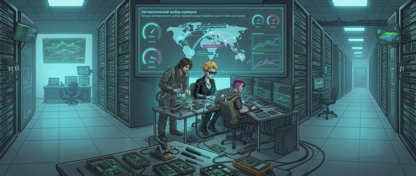 Автоматический выбор серверов